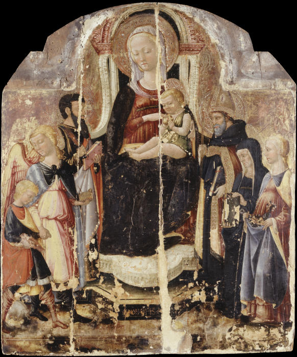 Thronende Madonna mit Kind und Heiligen from Neri di Bicci