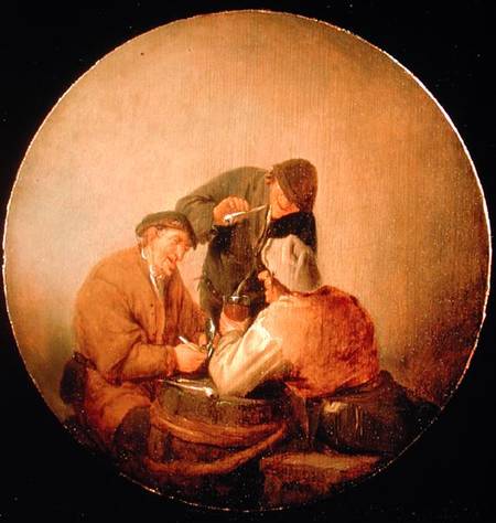 Three Peasants Drinking and Smoking in an Interior from Adriaen van Ostade