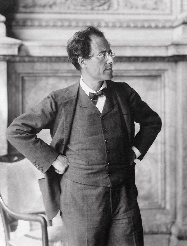 Portrait of Gustav Mahler, 1907 (b/w photo)  from Austrian Photographer (20th century)