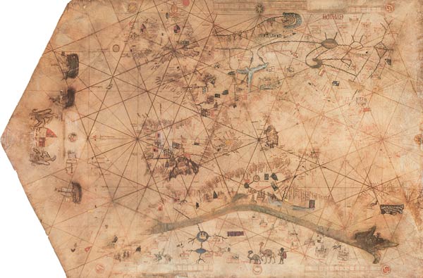 Portolan Chart , Old World from Beccarcio