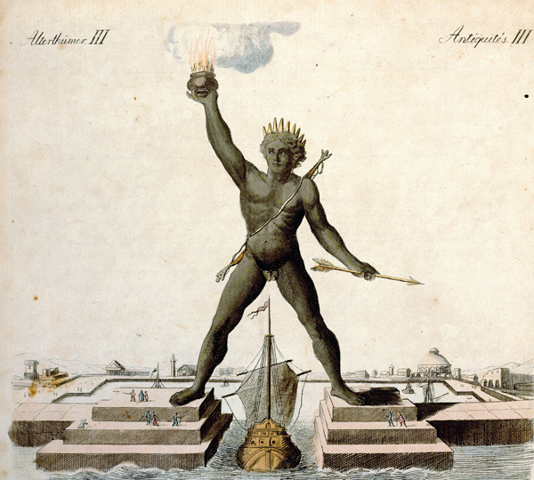 Colossus of Rhodes , from: Bertuch 1792 from Bertuch