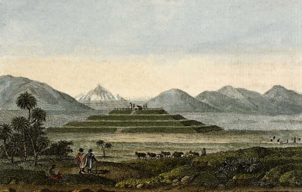 Cholula, Pyramide from Bertuch
