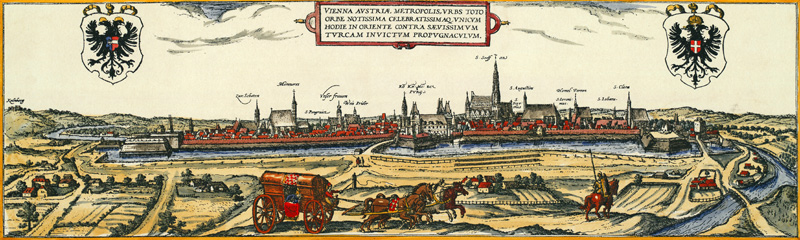 Wien, Stadtansicht from Braun u. Hogenberg