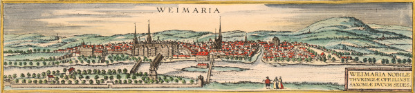 Weimar, Stadtansicht from Braun u. Hogenberg