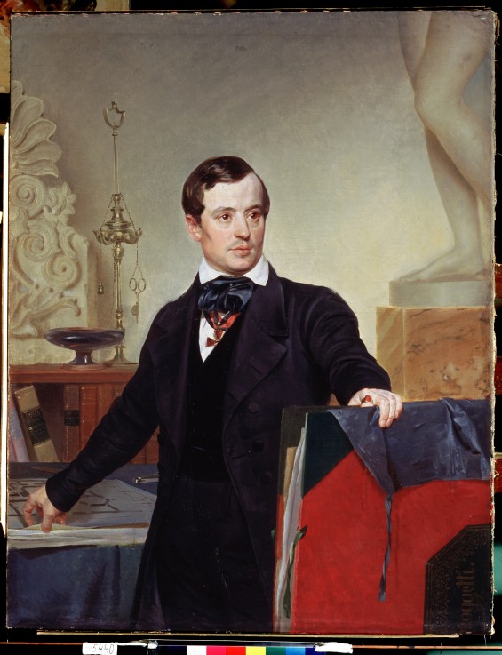 Portrait of the artist and architect Alexander Briullov (1798-1877) from Brüllow