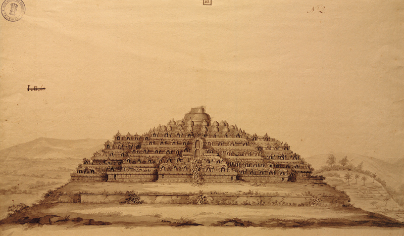 Borobudur, Tempel, Ansicht from Cornelius