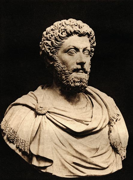Bust of Marcus Aurelius (121-80 AD) (marble)  from English Photographer