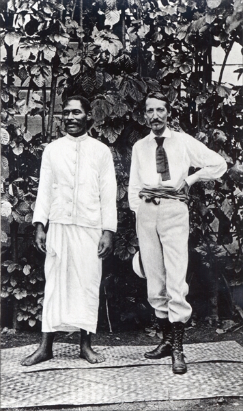 Robert Louis Stevenson and his friend Tuimale Aliifono (b/w photo)  from English Photographer