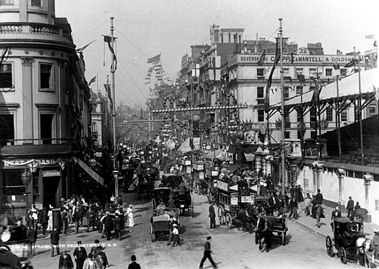 The Strand, London with Jubilee Decorations from English Photographer