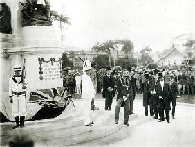 The unveiling of the War Memorial, Port of Spain, Trinidad