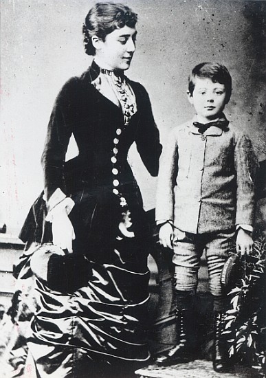 Winston Churchill with his mother, Lady Randolph Churchill from English Photographer
