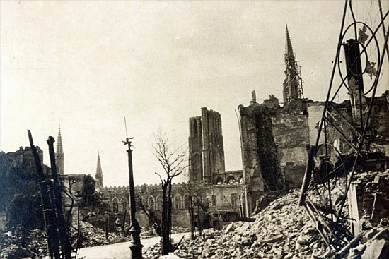 Ypres from Rue de Ville, June 1915 from English Photographer