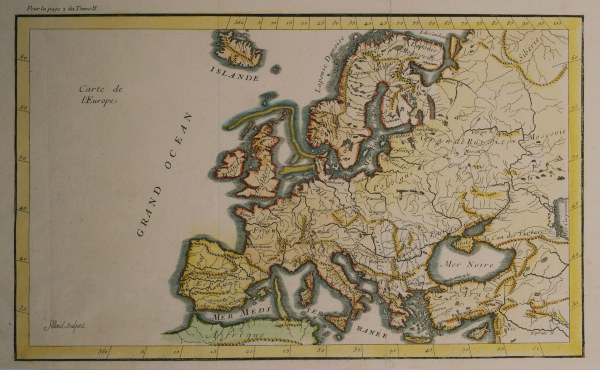 Map of Europe c.1750 , Filloeul from Filloeul