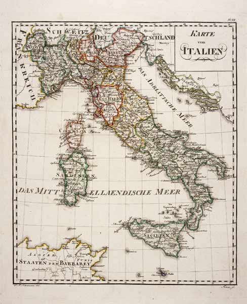 Italien, Landkarte from Franz