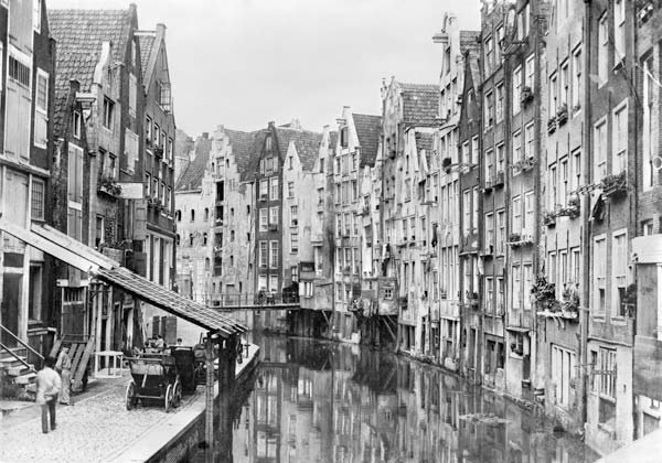 Achterburgwal, Amsterdam, early 20th century (b/w photo)  from French Photographer