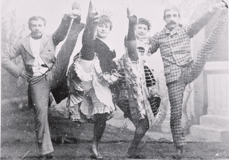 Dancing the Can-Can, late 19th century (b/w photo)  from French Photographer