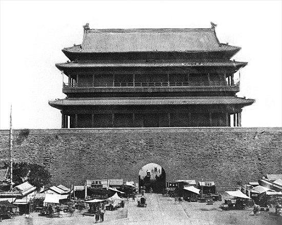 Entrance to the inner wall, Peking, China, c.1900 from French Photographer