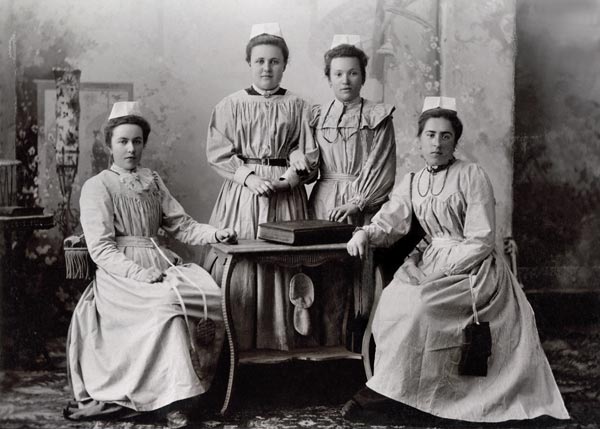 Nurses, c.1890 (b/w photo)  from French Photographer