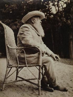 Claude Monet (1840-1926) (b/w photo) 