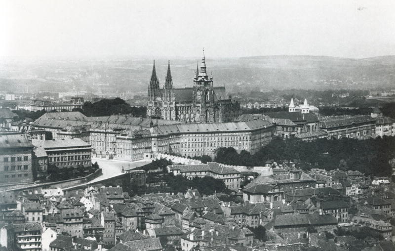 View of Prague, late 19th century (b/w photo)  from French Photographer