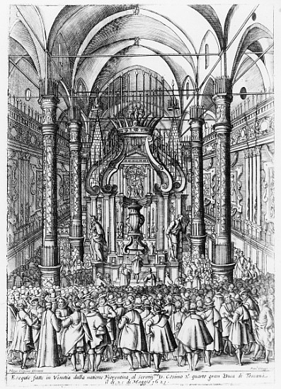 Funeral of Cosimo II de''Medici, Grand Duke of Tuscany from Italian School