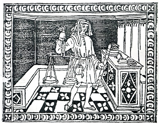 Money Changer, illustration from ''Libro di Givocho di Scacchi'' Jacobus de Cessolis from Italian School