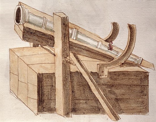 Project for a cannon, illustration from ''De re Militari'' by Roberto Valturio (1405-75) 1470 from Italian School