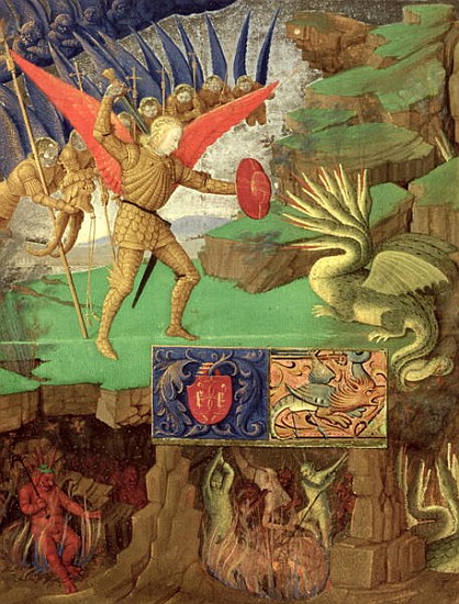 St. Michael Slaying the Dragon from Italian School