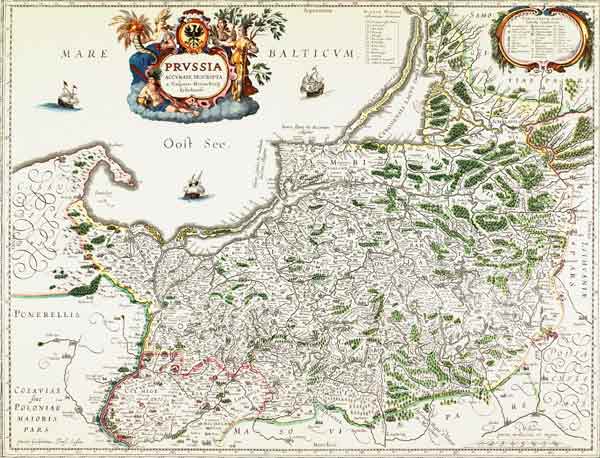 East Prussia , Map from Janssonius