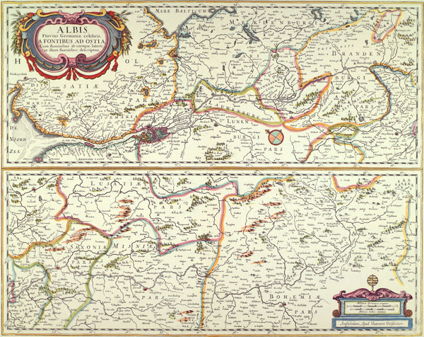 River Elber , map from Janssonius