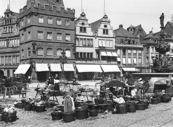 The Market Place at Trier, c.1910 (b/w photo)  from Jousset