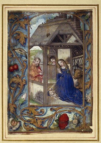 Nativity, from a book of Hours from Master of the Prayerbook