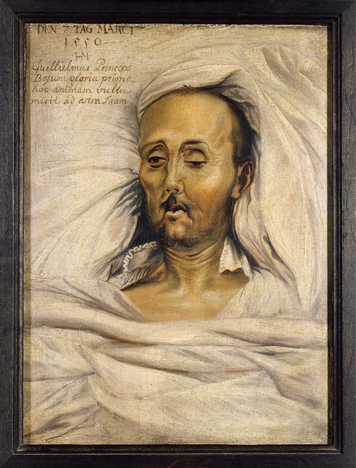 Duke William V of Bavaria on his deathbed from Mielich