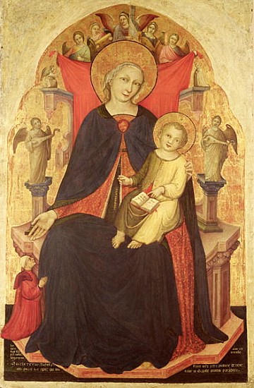 Madonna and Child Enthroned with the Donor Vulciano Belgarzone di Zara, c.1394 from Nicolo di Pietro