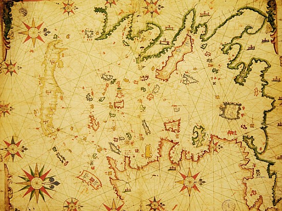 The Aegean Sea, from a nautical atlas, 1651(see also 330926-330927) from Pietro Giovanni Prunes