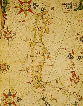 The Island of Crete, from a nautical atlas, 1651(detail from 330925)