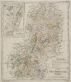 Landkarte Rheinland-Pfalz u.Hessen 1795