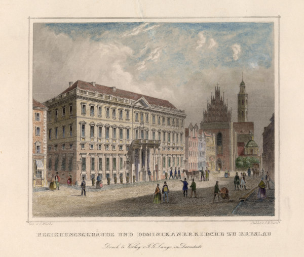 Breslau, Palais Hatzfeld from Würbs