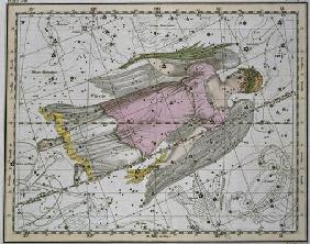Virgo, from 'A Celestial Atlas', pub. in 1822 (coloured engraving)