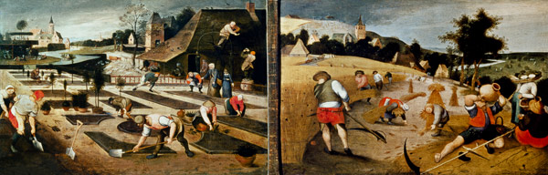 Spring (left); Summer (right) (panel) from Abel Grimmer