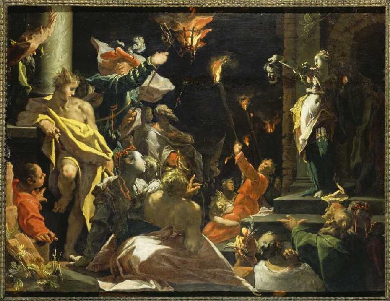 Judith zeigt dem Volk das Haupt des Holofernes. from Abraham Bloemaert