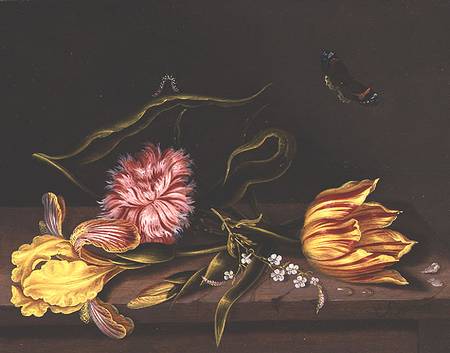 Still Life of Flowers on a Table from Abraham Bosschaert