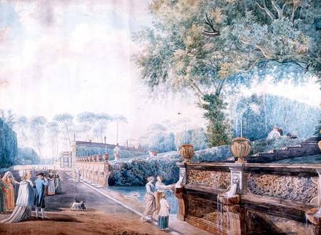 The Gardens of the Palazzo Doria Pamphili, Rome from Abraham Louis Rudolph Ducros