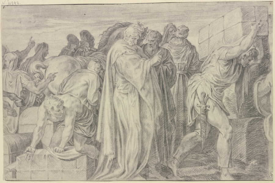 Die Anbetung der Könige, Gefolge from Abraham van Diepenbeeck