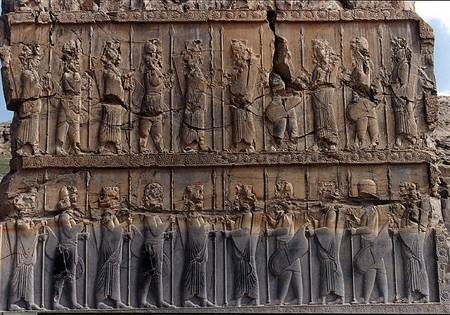 Persian soldiers, from the northern doorway of the Palace of Xerxes from Achaemenid