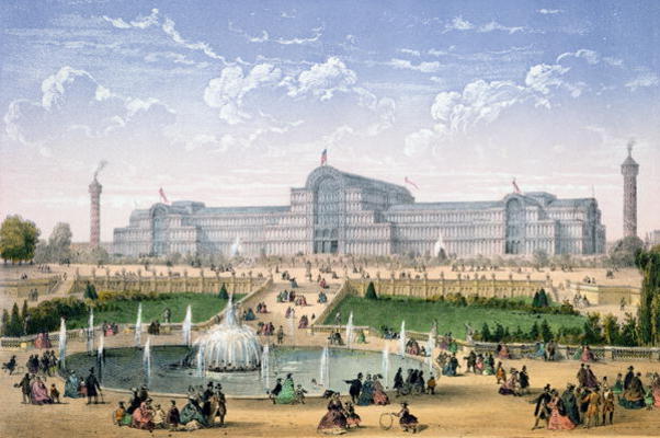 Crystal Palace, Sydenham, c.1862 (colour litho) from Achille-Louis Martinet
