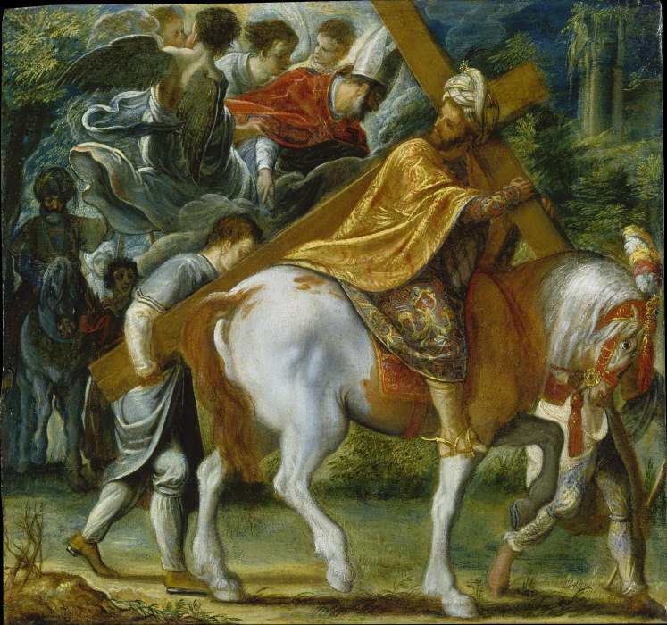 Heraklius wird der Einzug in Jerusalem zu Pferde verweigert from Adam Elsheimer