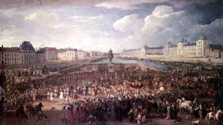 The Procession of Louis XIV (1638-1715) Across the Pont Neuf from Adam Frans van der Meulen
