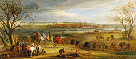 View of the Siege of Dole, 14th February 1668 from Adam Frans van der Meulen