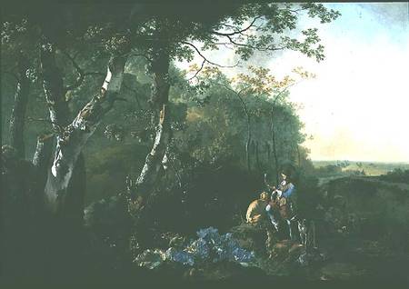 Landscape with Sportsmen and Game from Adam Pynacker